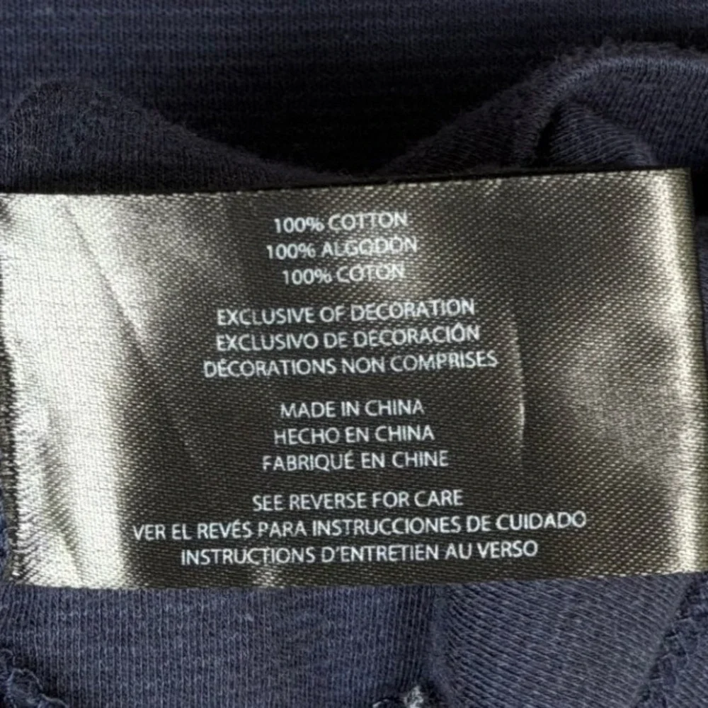 Banana Republic Luxe Touch Performance Tee Mens Medium Navy Blue Cotton T-Shirt